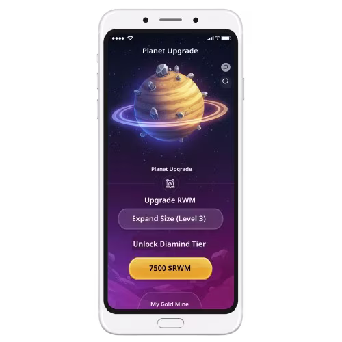 iPad showing MineX token utility
