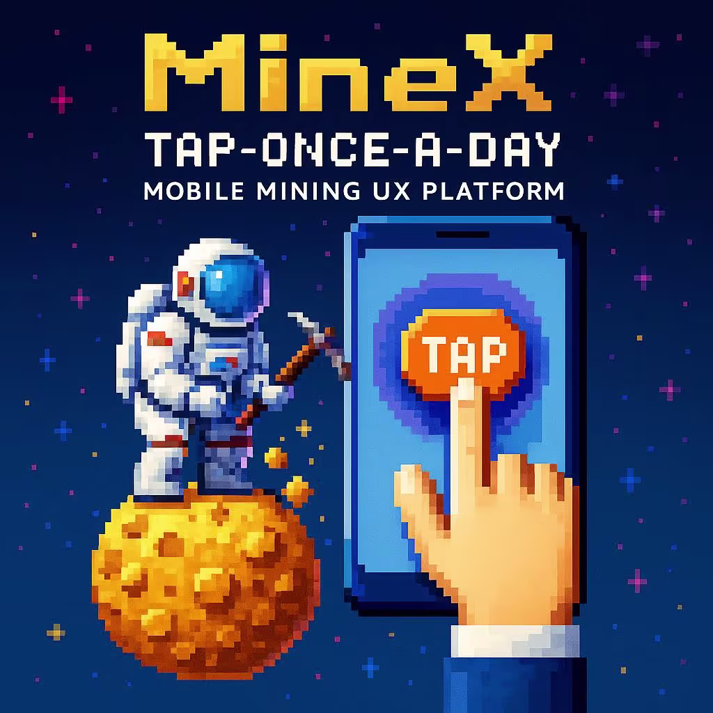 MineX App Download Interface - Clean, welcoming sign-up screen