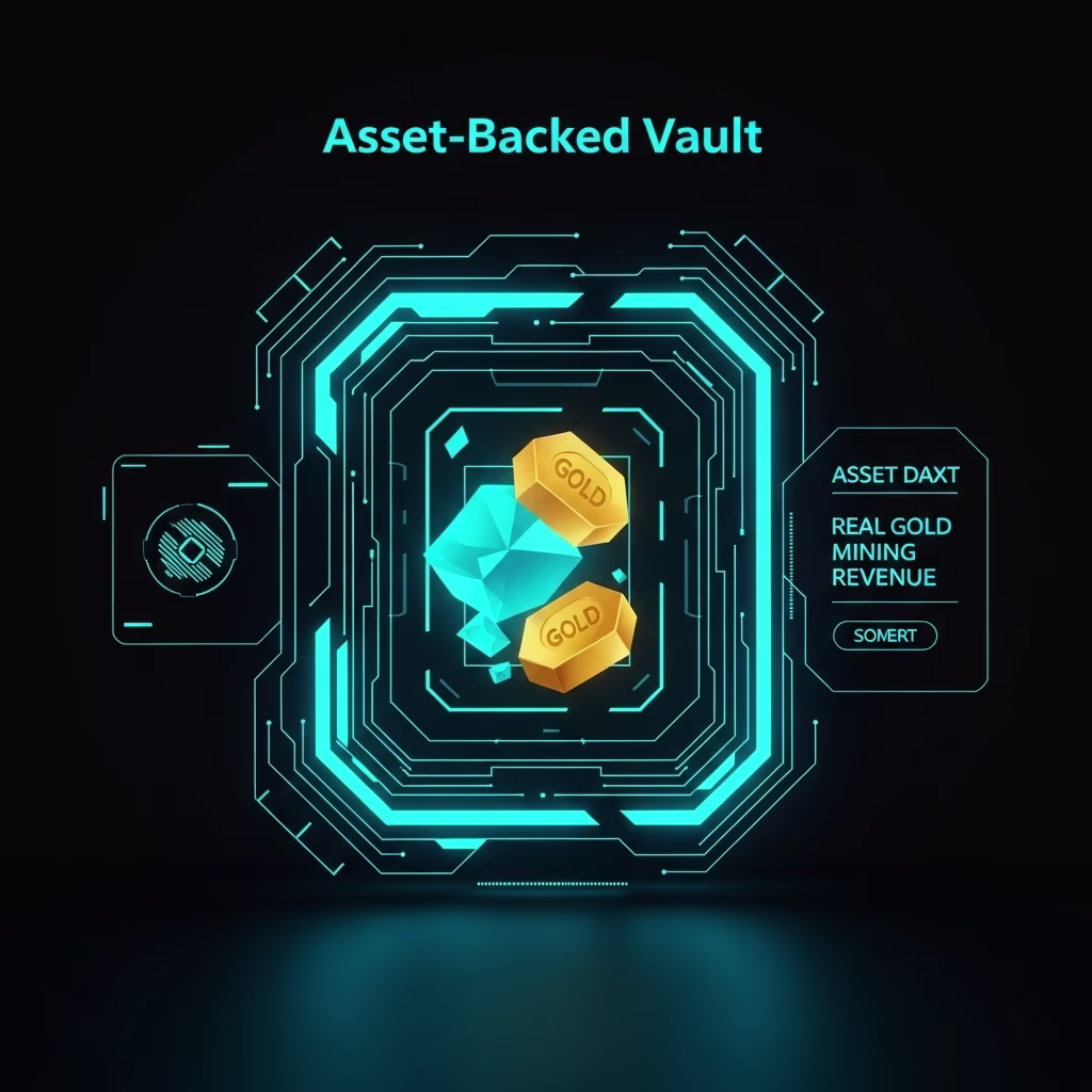 Asset-Backed Vault - Real gold mining revenue backing